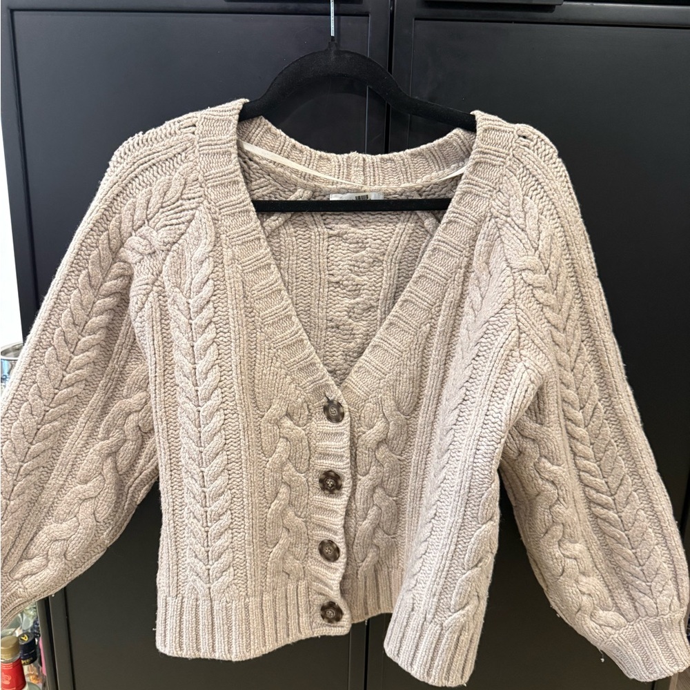NAADAM Cable Knit Cardigan - Beige